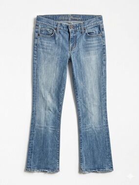 GUESS Premium Y2K Low Rise Cropped Flare Stretch Jeans Blue Size 27